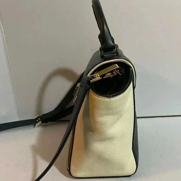 Kate spade black beige black satchel handbag
